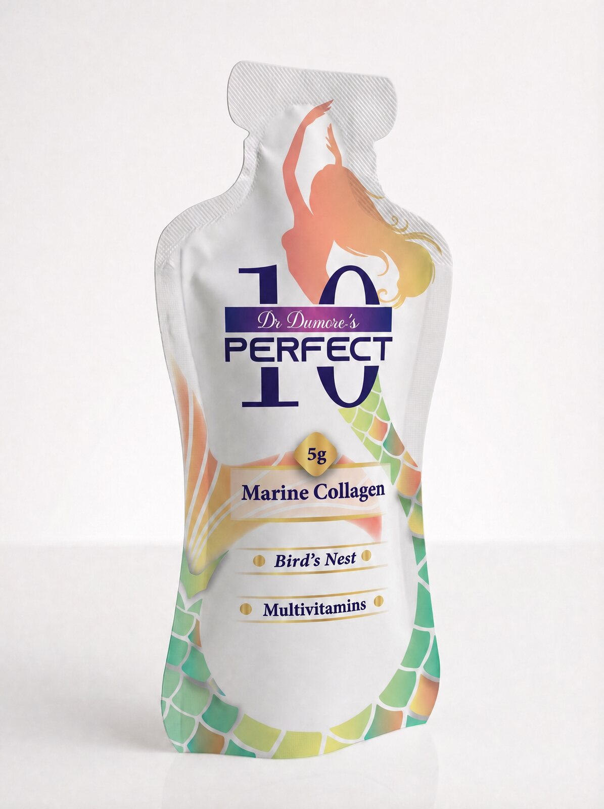 Perfect 10 Marine Collagen Pina Colada — 50 mL liquid marine collagen pouch